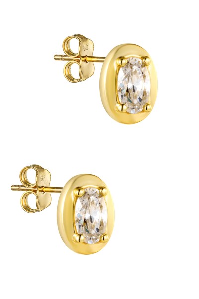 Σκουλαρίκι Χρυσό 9Κ Oval Dot