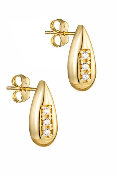 Σκουλαρίκι Χρυσό 14Κ Oval Drop