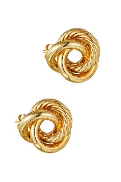 Σκουλαρίκι Χρυσό 14Κ Πλεξούδα Big