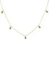 Κολιέ Lumière Χρυσό 9Κ Green Mini Drops