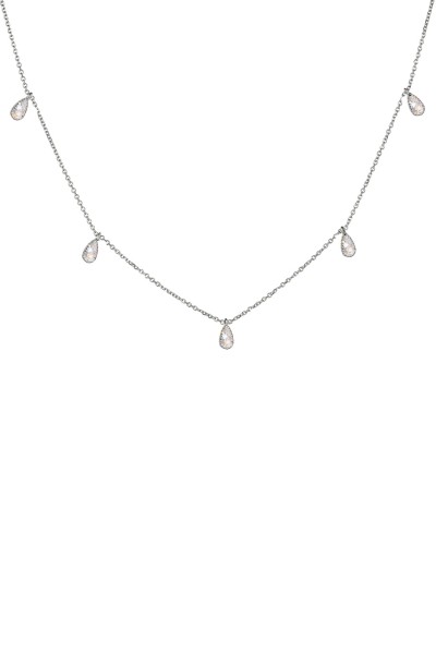 Κολιέ Λευκόχρυσο 9Κ White Mini Drops