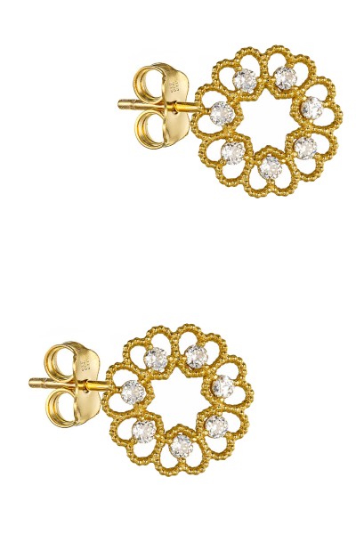 Σκουλαρίκι Χρυσό 14Κ Full Heart