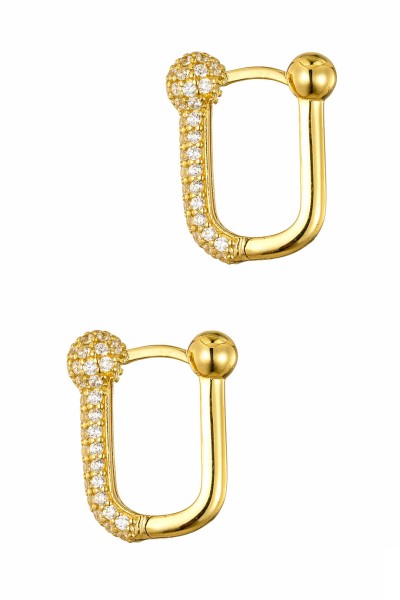 Σκουλαρίκι Χρυσό 14Κ Κρίκος Bond