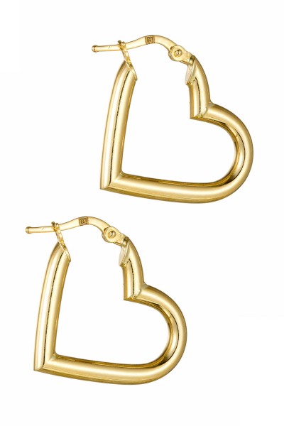 Σκουλαρίκι Χρυσό 14Κ Κρίκος Καρδιά