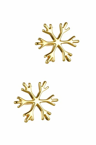 Σκουλαρίκι Χρυσό 14Κ Snowflake