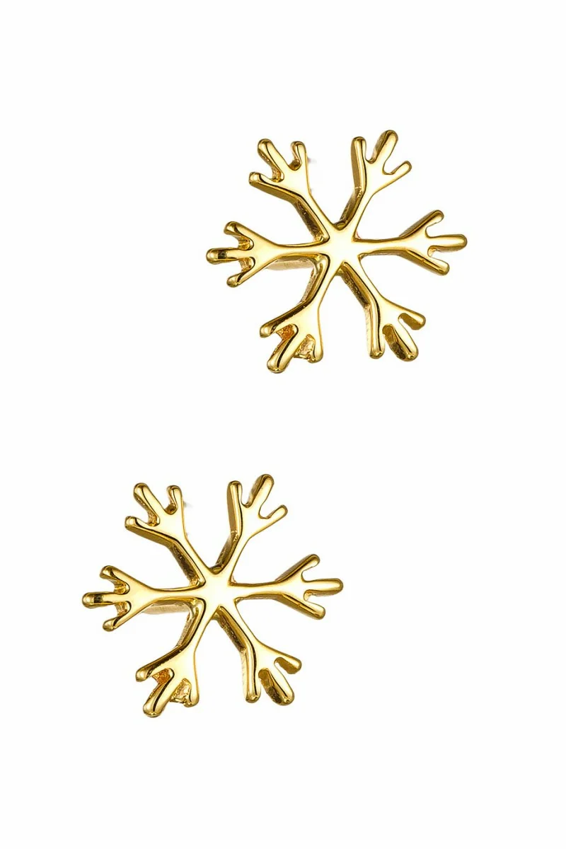 Σκουλαρίκι Χρυσό 14Κ Snowflake