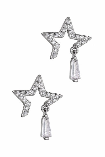 Σκουλαρίκι Ασημένιο Glam Star