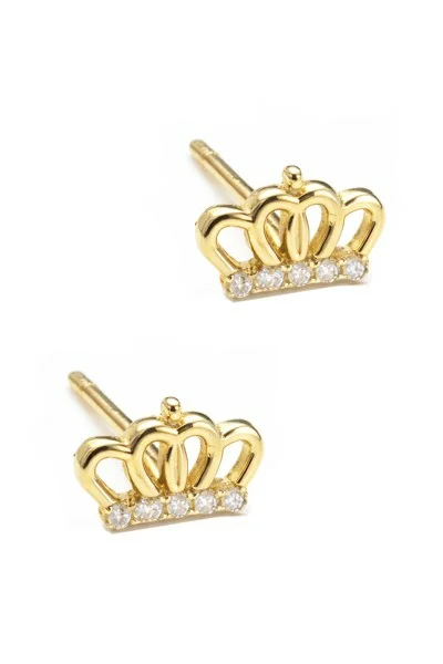 Σκουλαρίκι Χρυσό 9Κ Κορώνα