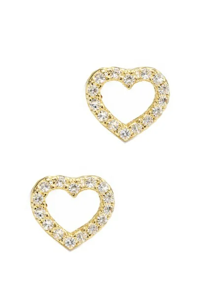 Σκουλαρίκι Χρυσό 9Κ Καρδιά Πετράτη