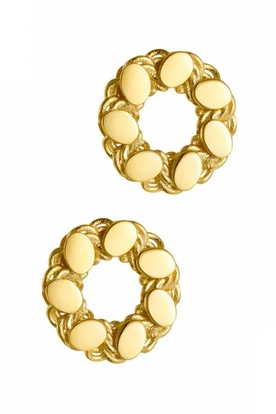 Σκουλαρίκι Χρυσό 9Κ Shiny Oval