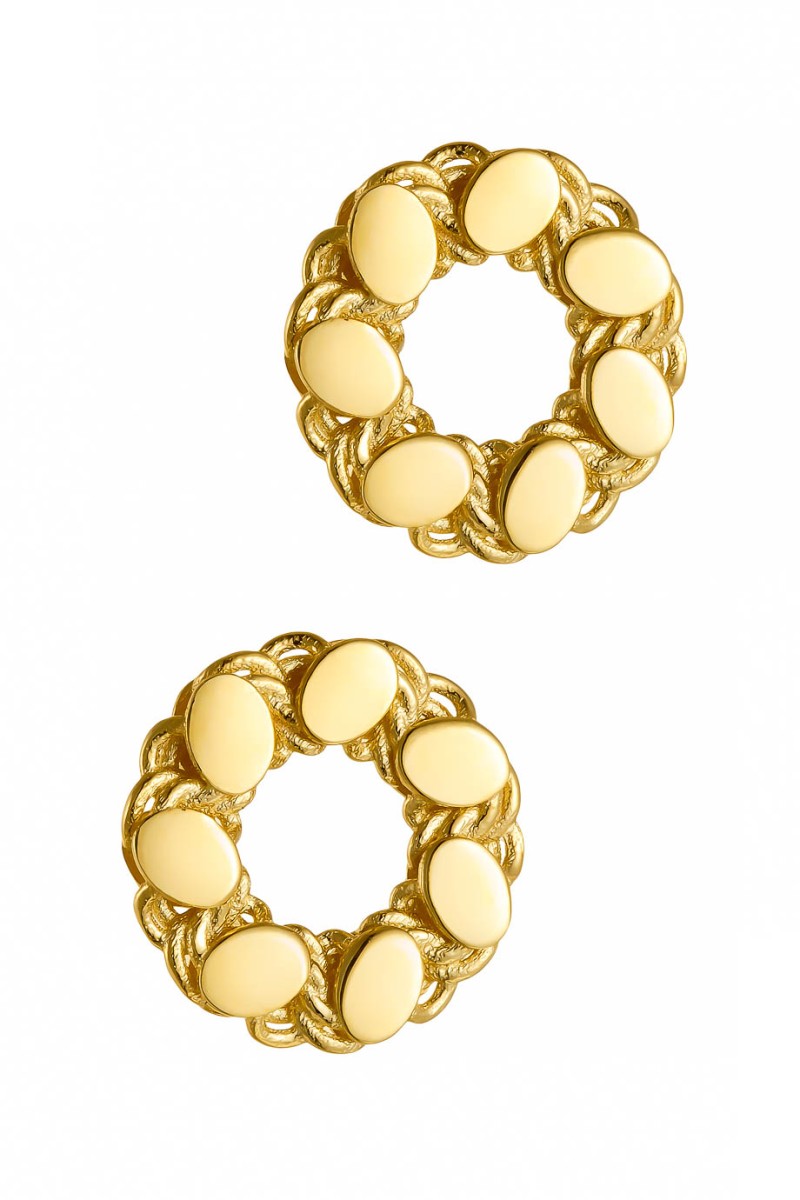 Σκουλαρίκι Χρυσό 9Κ Shiny Oval