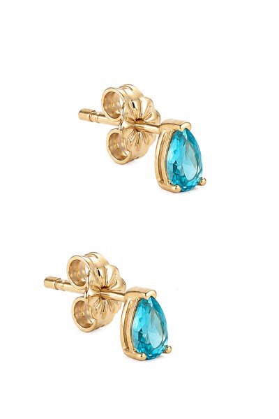 Σκουλαρίκι Χρυσό 9Κ Blue Drop
