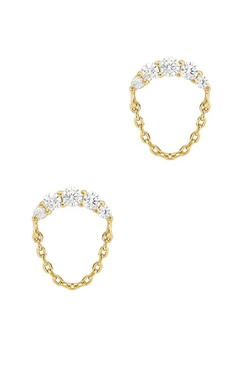 Σκουλαρίκι Ασημένιο Glam Chain