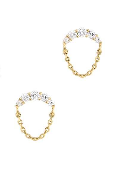 Σκουλαρίκι Ασημένιο Glam Chain