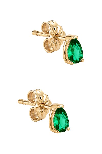 Σκουλαρίκι Χρυσό 9Κ Green Drop