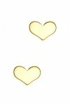 SeeK for Gold Σκουλαρίκι Χρυσό 9Κ Shiny Heart