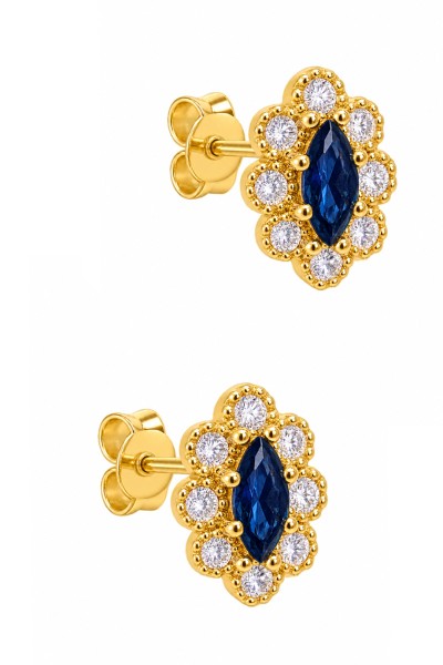 Σκουλαρίκι Ασημένιο Blue Chic