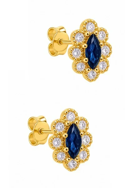 Σκουλαρίκι Ασημένιο Blue Chic