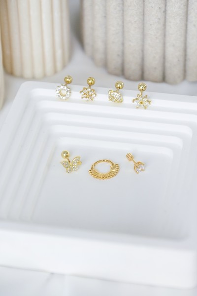 Σκουλαρίκι Μονό Ασημένιο Piercing Glam