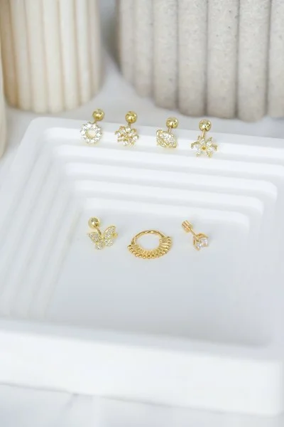 Σκουλαρίκι Μονό Ασημένιο Piercing Glam