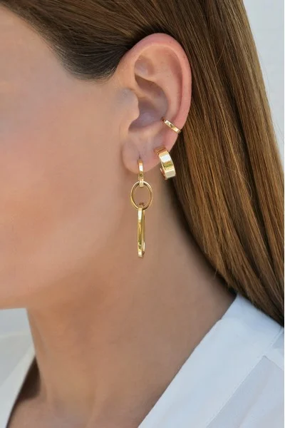 Σκουλαρίκι Χρυσό 14Κ Blogger Style Long