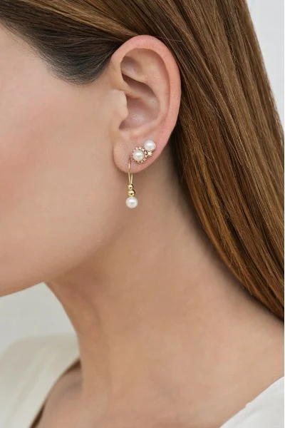 Σκουλαρίκι Χρυσό 14Κ Pearl Total Chic