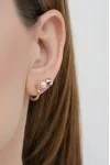 Σκουλαρίκι Ροζ Χρυσό 14Κ Rock Studs