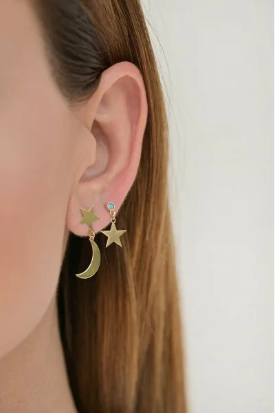 Σκουλαρίκι Χρυσό 14Κ Shiny Star