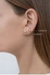 Σκουλαρίκι Χρυσό 14Κ Πλεξούδα Trinity 6214