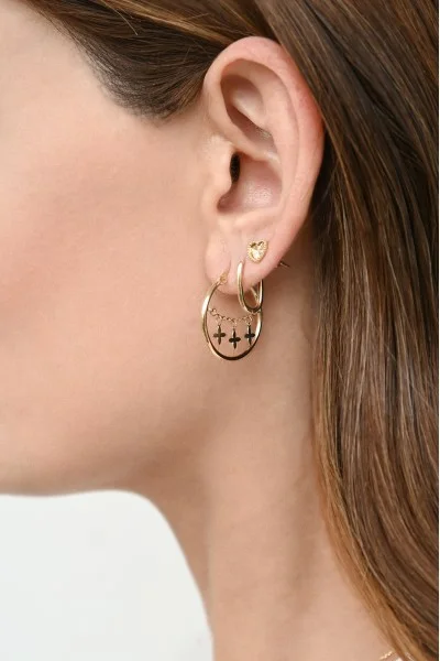 Σκουλαρίκι Χρυσό 14Κ Κρίκος Shiny Oval