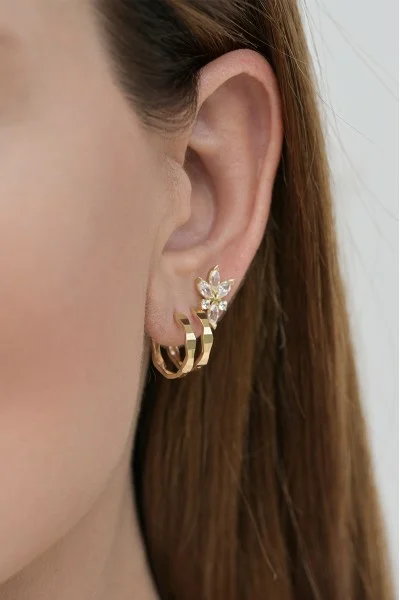 Σκουλαρίκι Χρυσό 14Κ Κρίκος Shiny Mirror