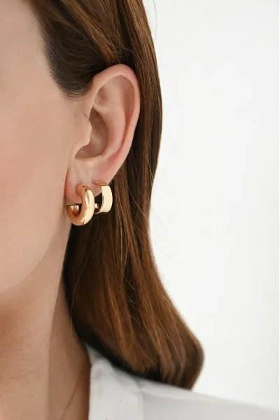 Σκουλαρίκι Χρυσό 14Κ Κρίκος Τετράγωνος