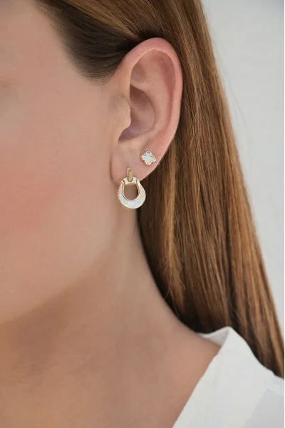 Σκουλαρίκι Χρυσό 14Κ Πέταλο