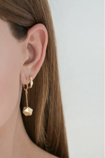 Σκουλαρίκι Χρυσό 14Κ Shiny Cubes