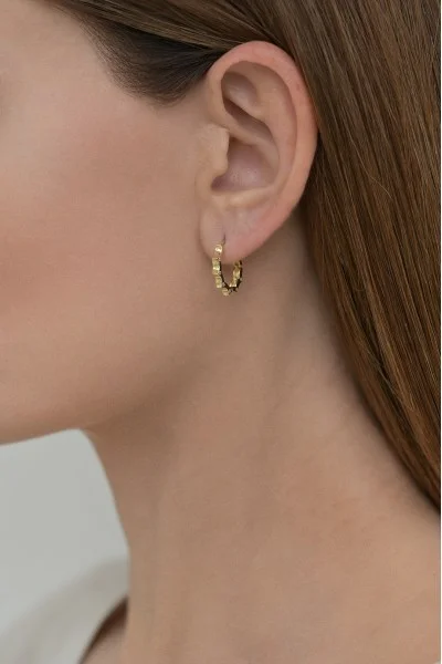 Σκουλαρίκι Χρυσό 14K Κρίκος Star System