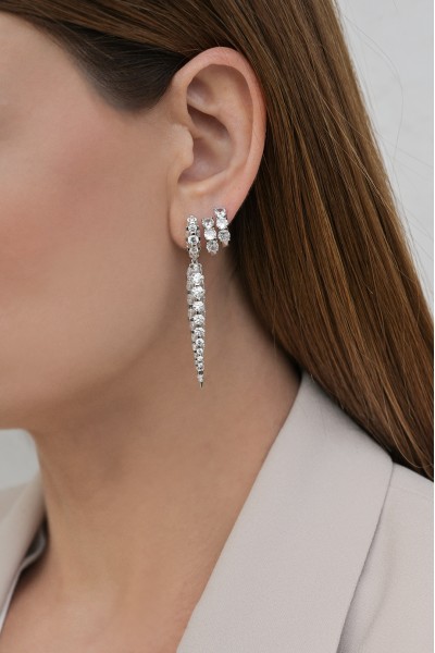 Σκουλαρίκι Ασημένιο White Drop