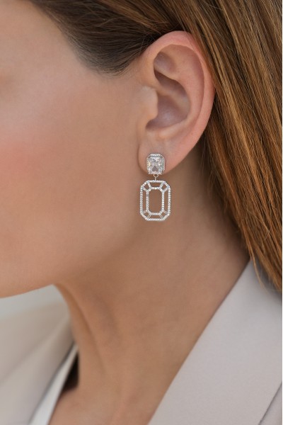 Σκουλαρίκι Ασημένιο White Passion