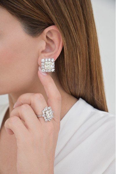 Σκουλαρίκι Ασημένιο Square Glam