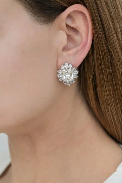 Σκουλαρίκι Ασημένιο Square Glam