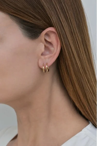 Σκουλαρίκι Χρυσό 14Κ Κρίκος Μικρός 1cm