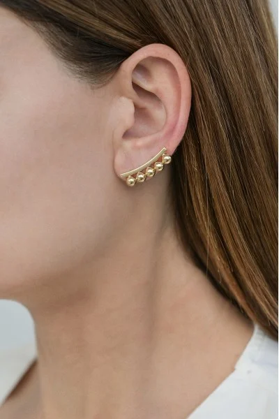 Σκουλαρίκι Χρυσό 14Κ Bubbles Line