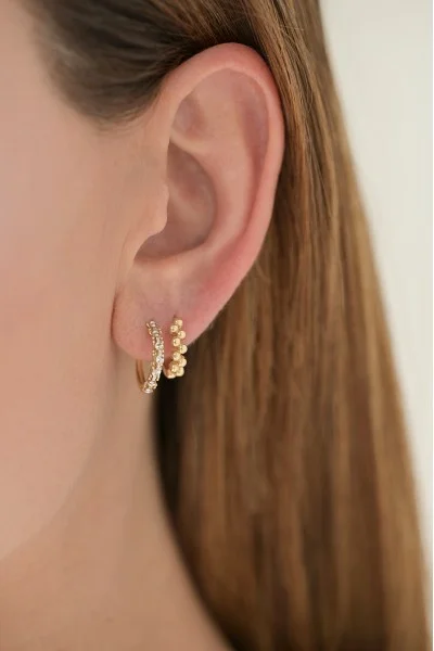 Σκουλαρίκι Χρυσό 14Κ Κρίκος Bubbles