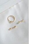 Σκουλαρίκι Μονό Χρυσό 14Κ Piercing Stone