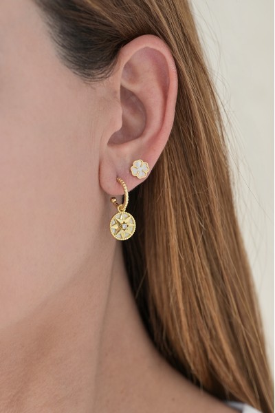 Σκουλαρίκι Ασημένιο Τριφύλλι