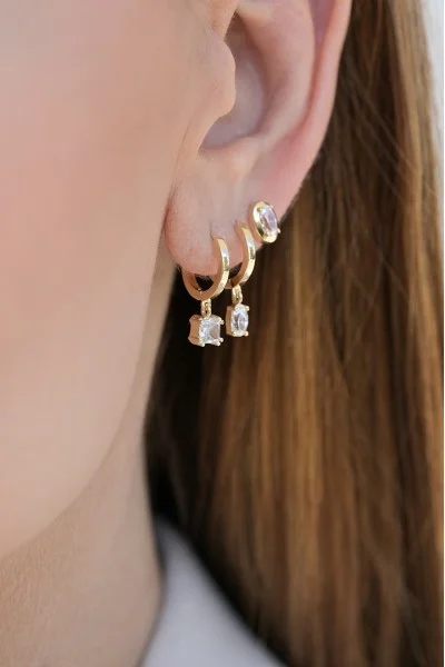 Σκουλαρίκι Χρυσό 9Κ Oval Dot