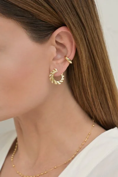 Σκουλαρίκι Ασημένιο Κρίκος Sunlight