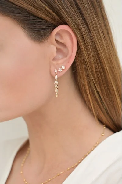 Σκουλαρίκι Ασημένιο White Feather