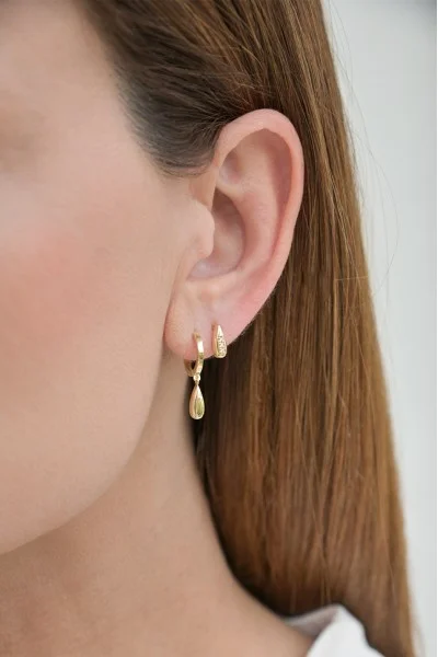 Σκουλαρίκι Μονό Χρυσό 9Κ Freedom Drop Dot