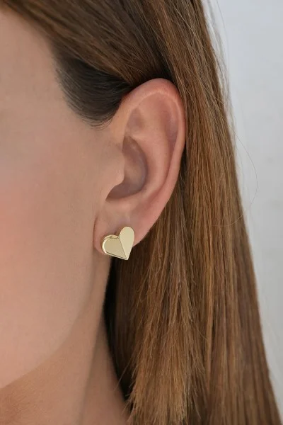 Σκουλαρίκι Χρυσό 14Κ Mirror Heart