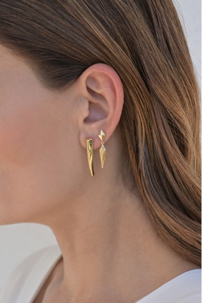 Σκουλαρίκι Χρυσό 14Κ Shiny Horns